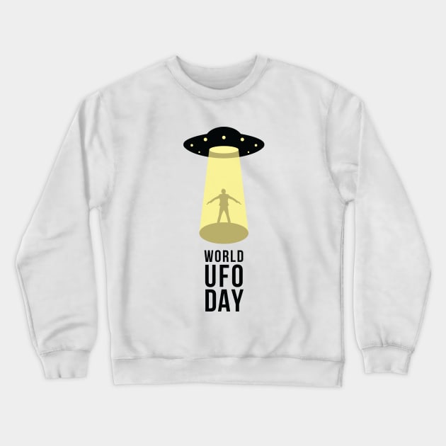 World UFO Day Abduction Crewneck Sweatshirt by creativecurly